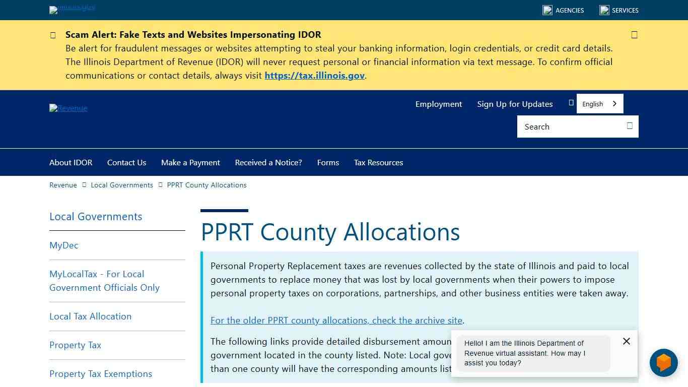 PPRT County Allocations